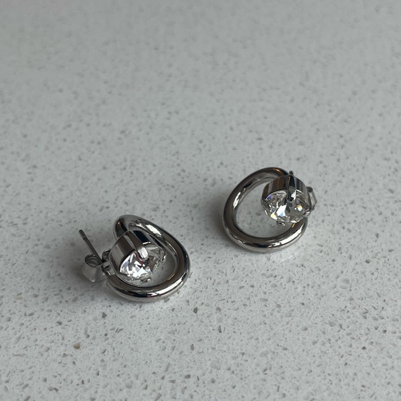 Justine Clenquet Silver Hoop Earrings - Picture 3 of 5